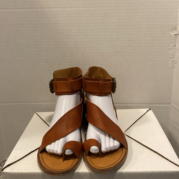Free People Tan Soft Leather Boot Sandals - Picture 2 of 4